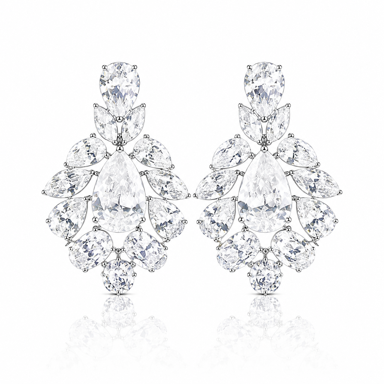 Crystal Chandelier Statement Earrings