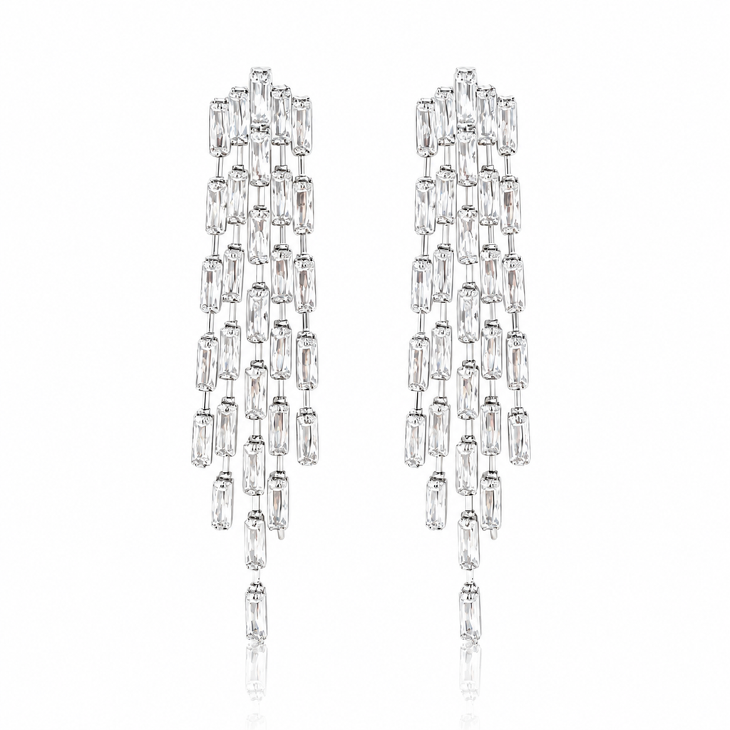 Crystal Cascade Chandelier Earrings