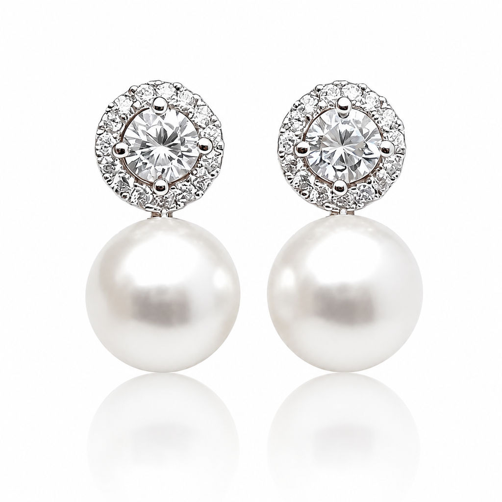 Crystal & Pearl Drop Earrings