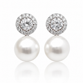 Crystal & Pearl Drop Earrings