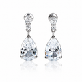 Pear Shaped Crystal Drop Earrings