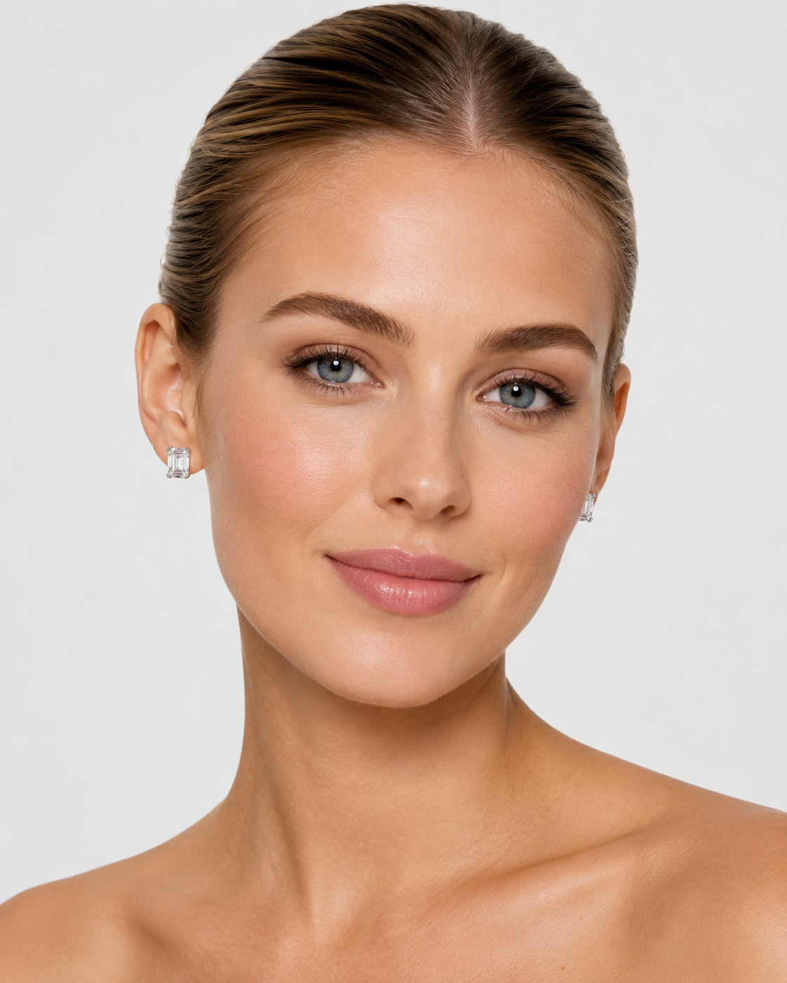 Silver & Crystal Stud Earrings