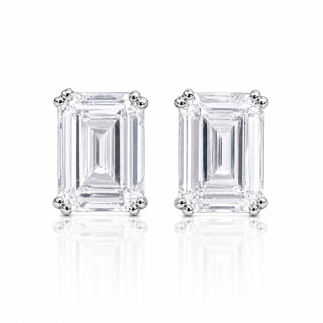 Silver & Crystal Stud Earrings