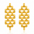 Chain Mail Gold Drop Earrings