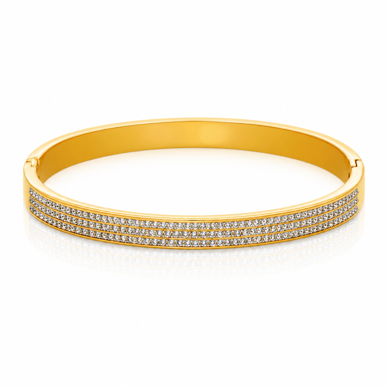 Scatter Crystal Bangle in Gold