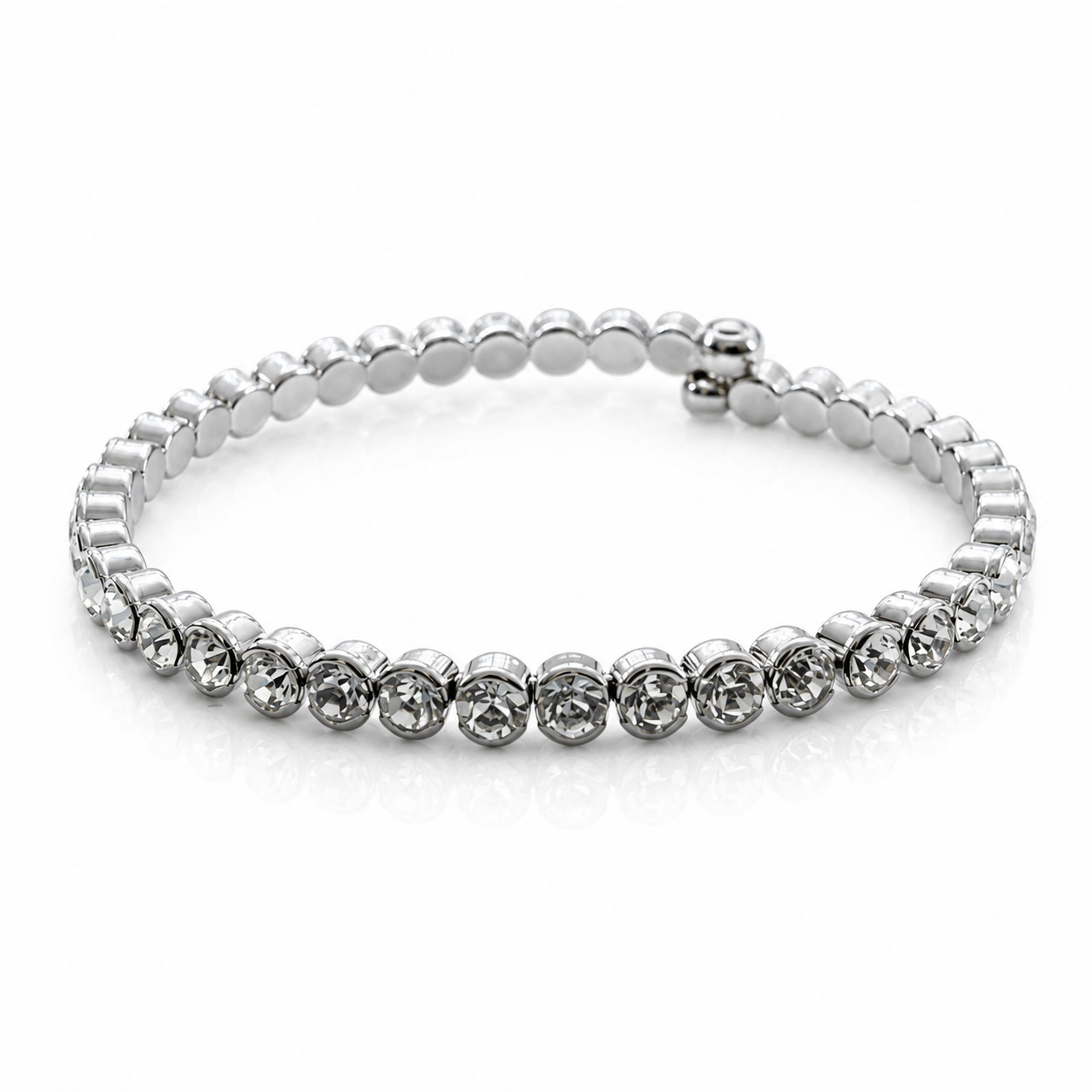 Crystal & Silver Bangle